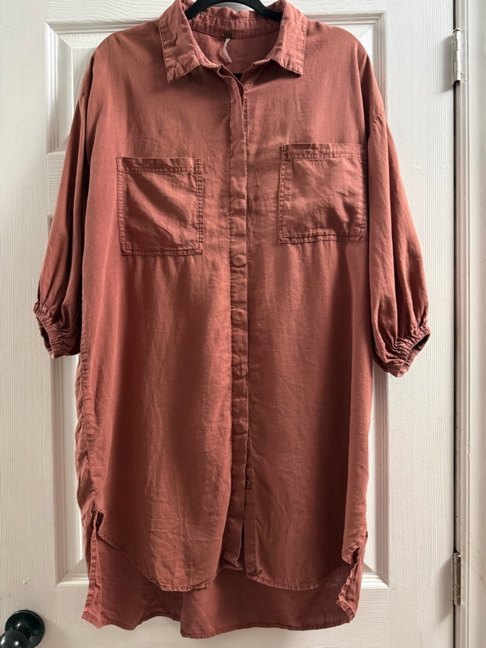 YFB Young Fabulous & Broke Linen Blend Shirtdress Size Small